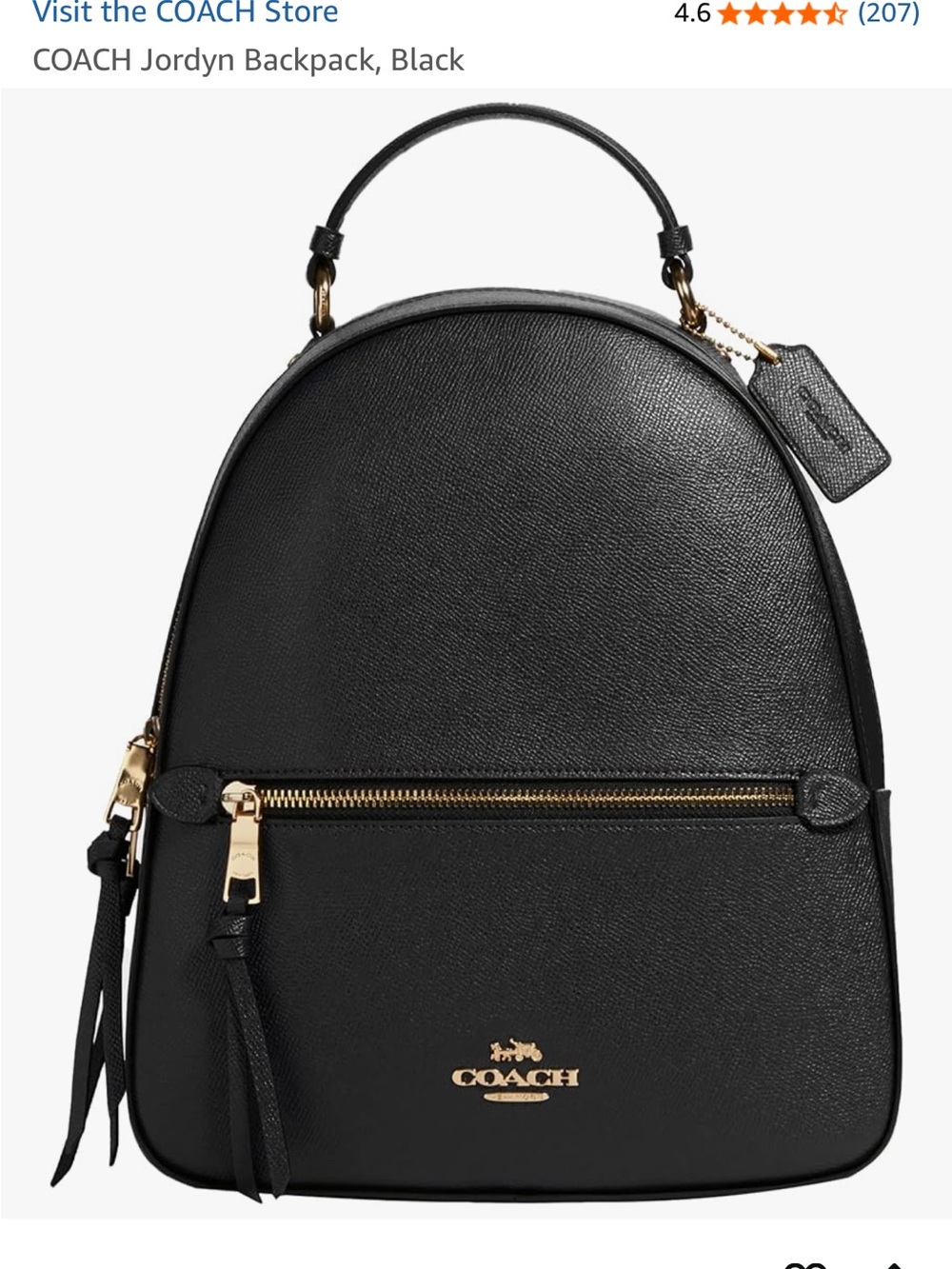 Coach - Jordyn Backpack black with gold hardware - Picture 7 of 14